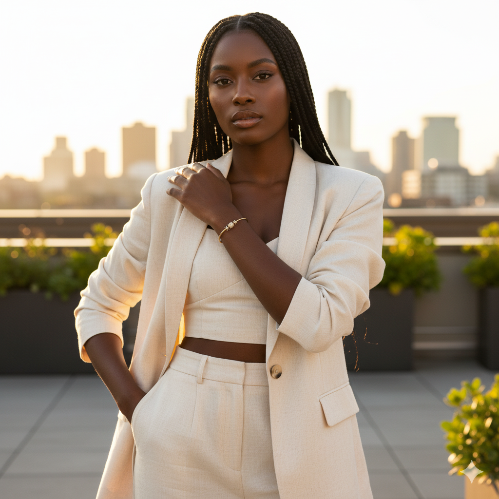 French High-End Cylindrical Cuff Bracelet