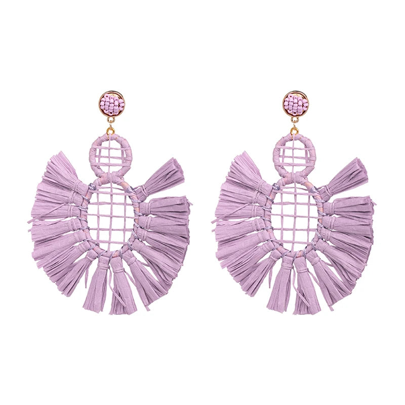 Statement Boho: Exaggerated Tassel Earrings