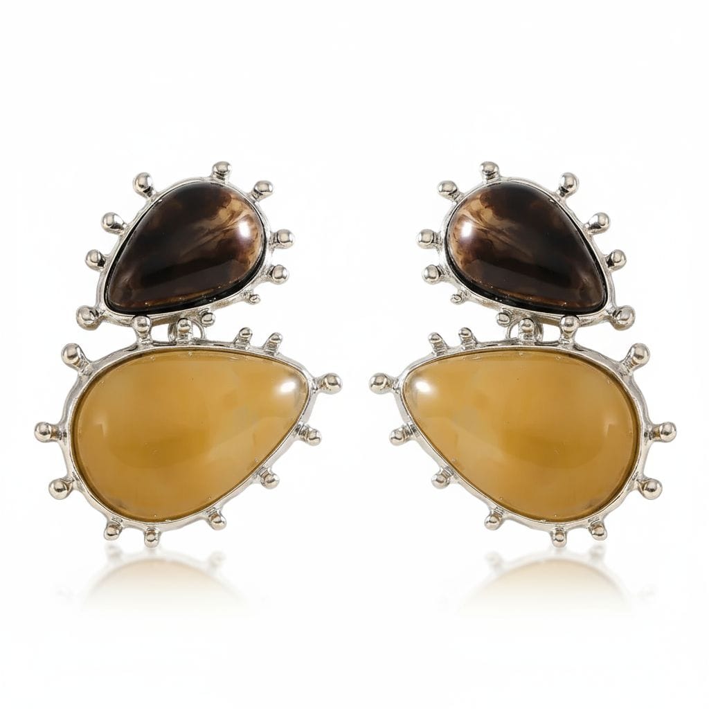 Vintage Resin Geometric Earrings