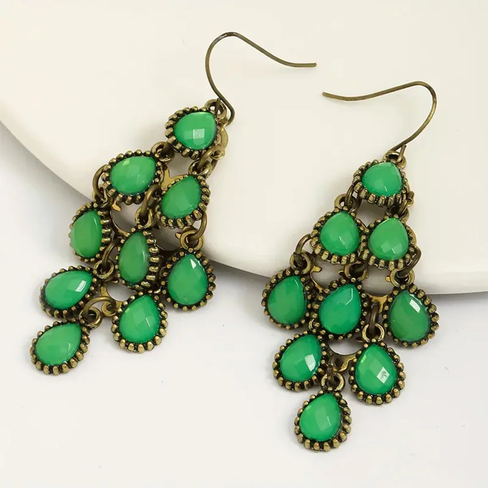 Elegant Rhinestone Chandelier Earrings