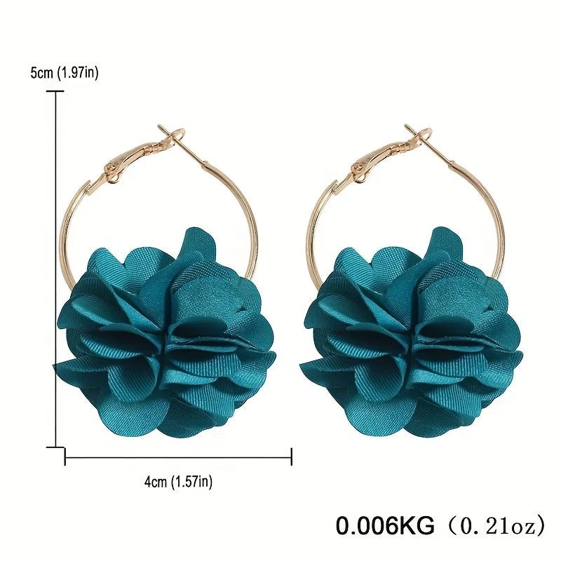 Summer Petal Hoop Earrings