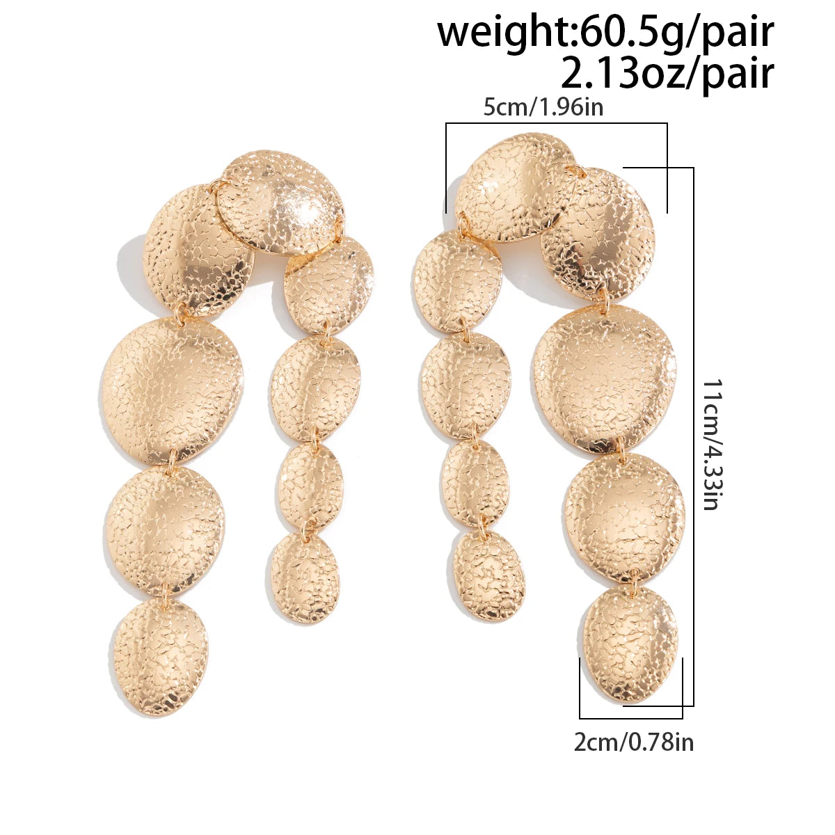 Glam Ellipse – Shiny Sequin Statement Earrings