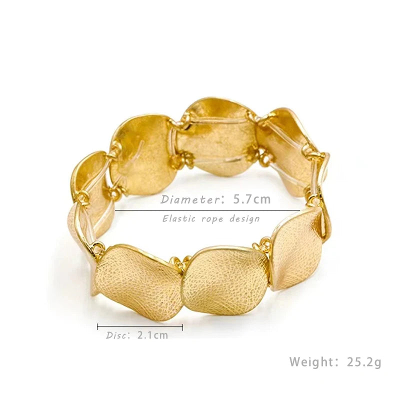 Interlocking Gold Charm Bracelet