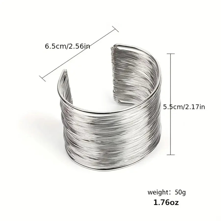 Urban Punk Glow – Gold Statement Earrings & Bangle Set