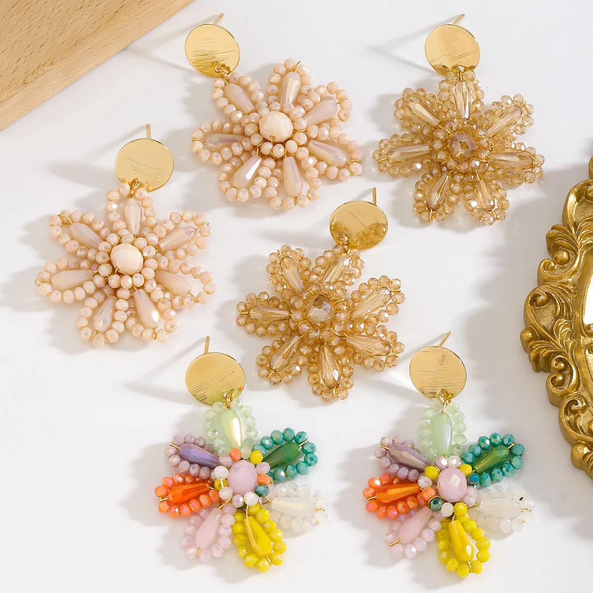 Handmade Floral Charm Earrings