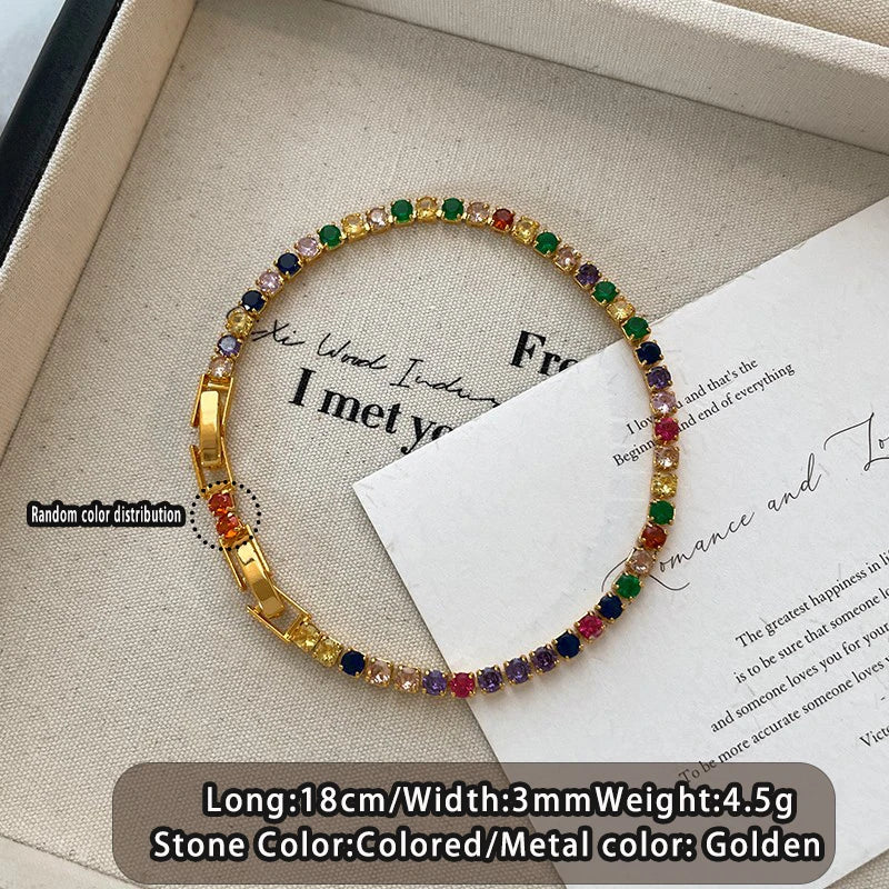 Gold Zircon Collarbone Chain for Women