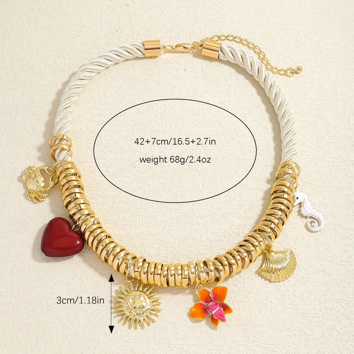 Trendy Ocean Charm Necklace