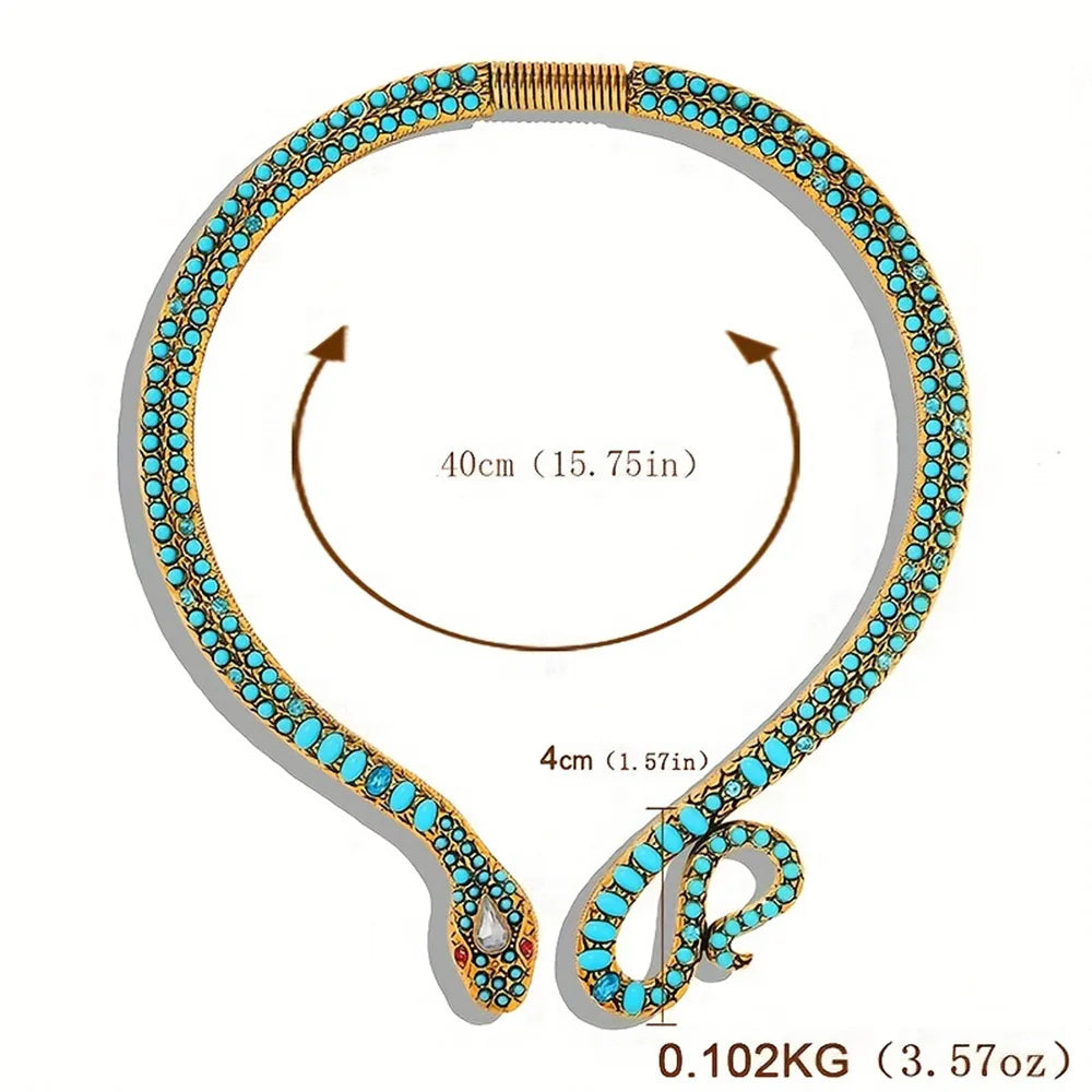 Glam Serpent – Sparkling Snake Choker Necklace