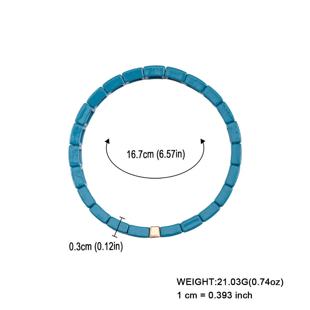 Handmade Enamel Stretch Bracelet