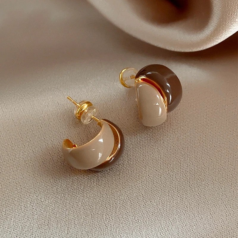 French Retro Glazed Drop Earrings