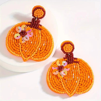Thanksgiving Pumpkin & Turkey Earrings