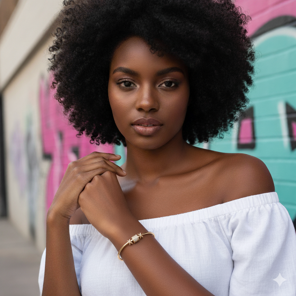 French High-End Cylindrical Cuff Bracelet