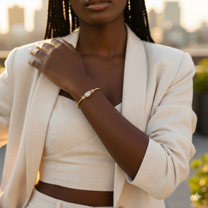 French High-End Cylindrical Cuff Bracelet