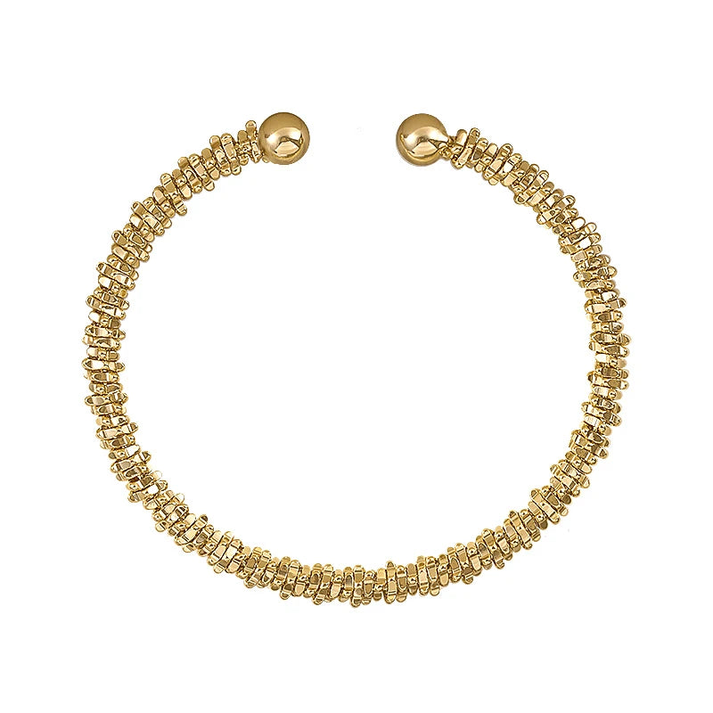 Classic Simple Gold Copper Alloy Bracelet