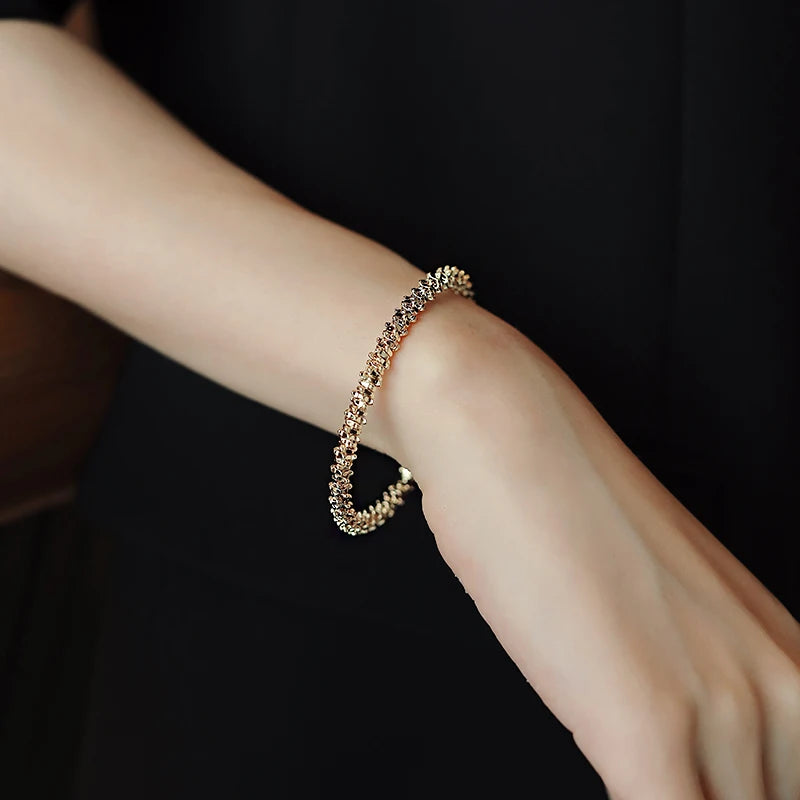 Classic Simple Gold Copper Alloy Bracelet