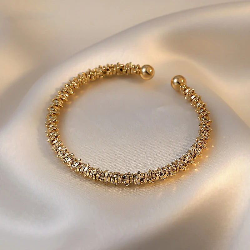 Classic Simple Gold Copper Alloy Bracelet