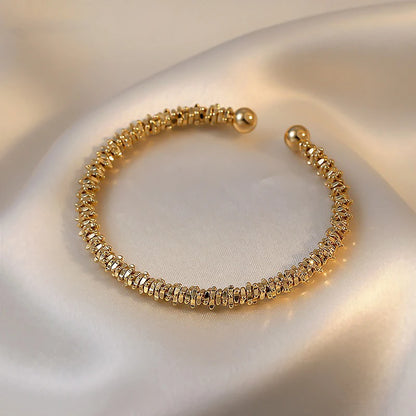 Classic Simple Gold Copper Alloy Bracelet