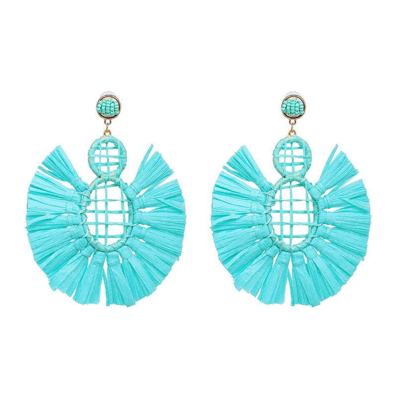 Statement Boho: Exaggerated Tassel Earrings