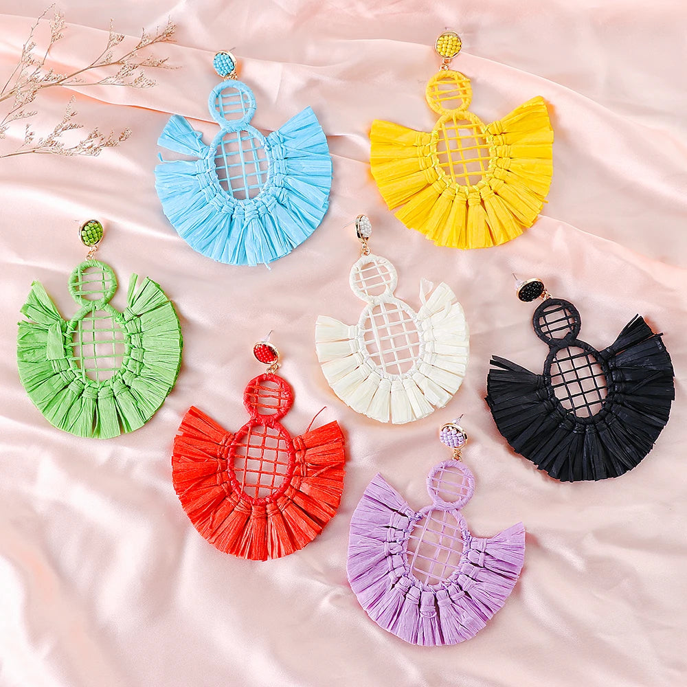 Statement Boho: Exaggerated Tassel Earrings