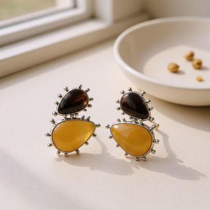 Vintage Resin Geometric Earrings