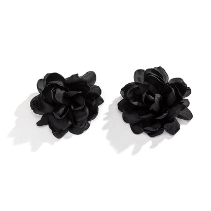 Elegant Big Flower Stud Earrings