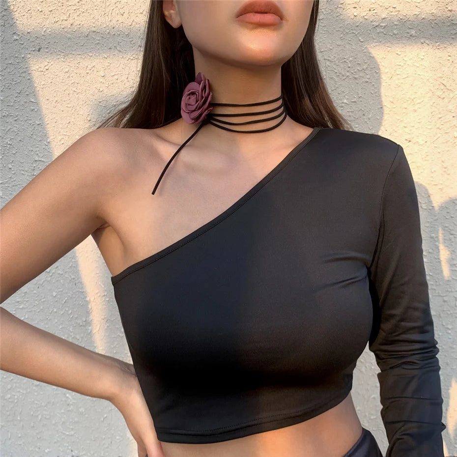 Big Rose Flower Clavicle Chain Necklace