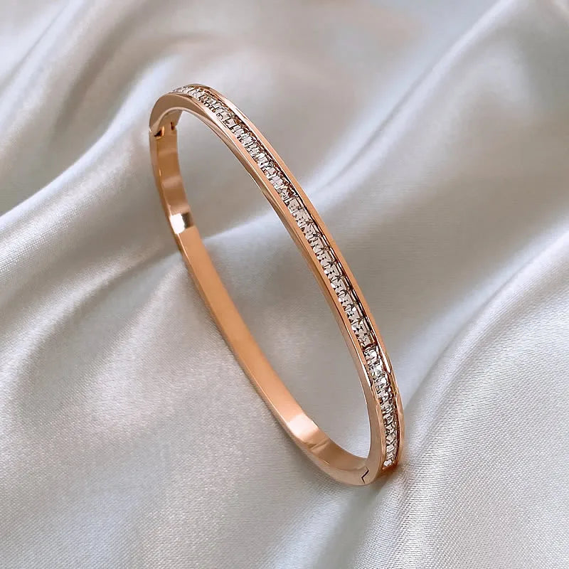 Rose Gold Zirconia Charm Bracelet