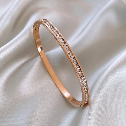 Rose Gold Zirconia Charm Bracelet