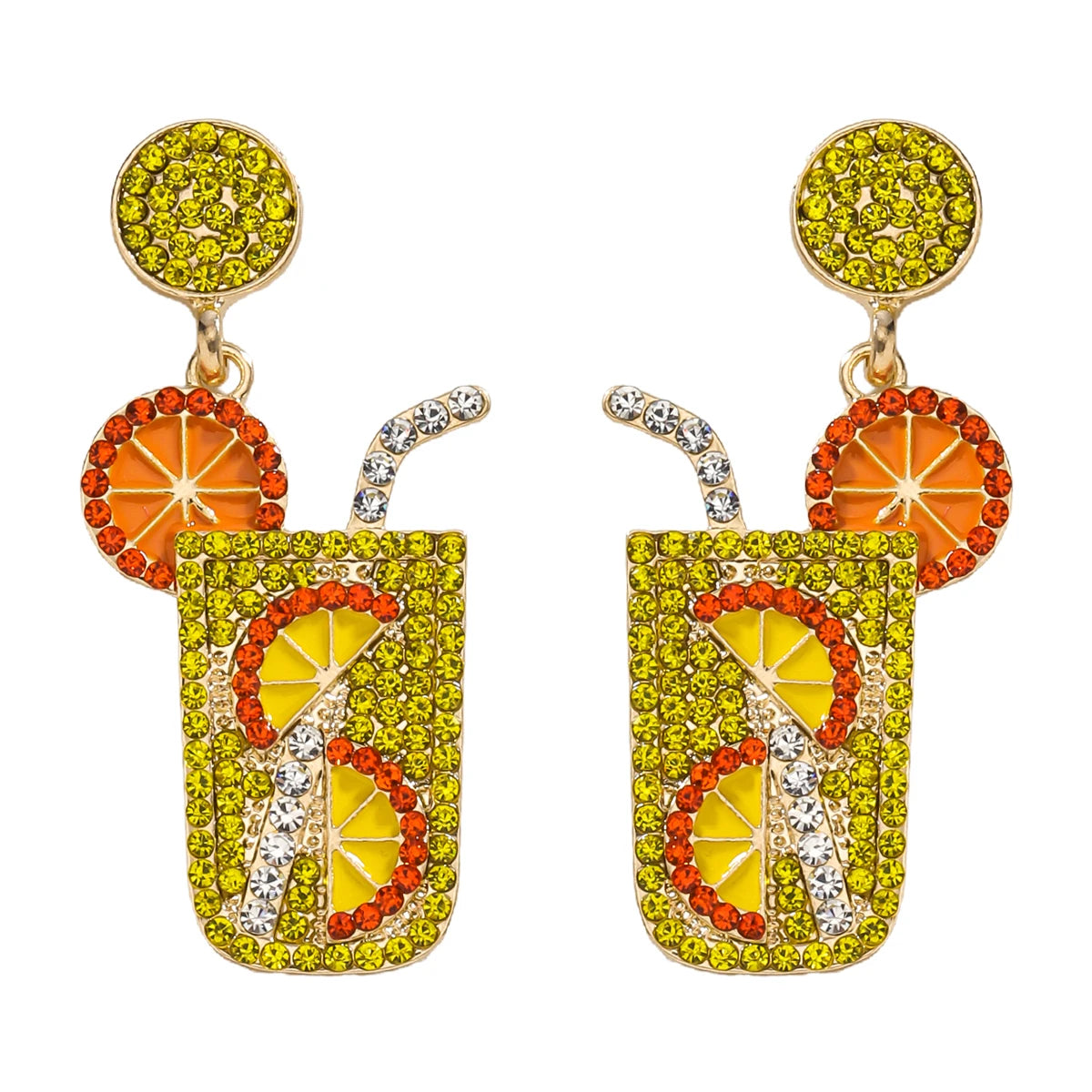 Lemonade Bead Dangle Earrings