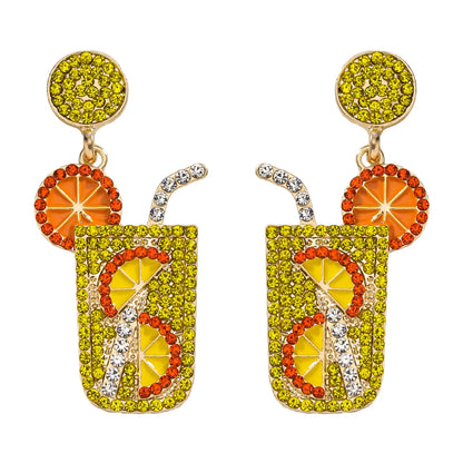 Lemonade Bead Dangle Earrings