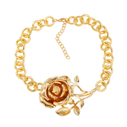 Exaggerated Rose Necklace