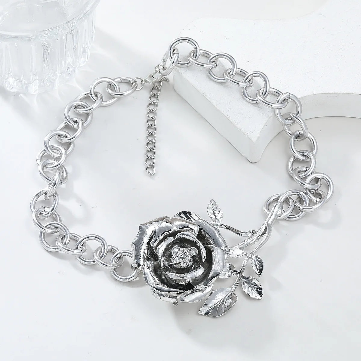 Exaggerated Rose Necklace