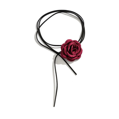 Big Rose Flower Clavicle Chain Necklace