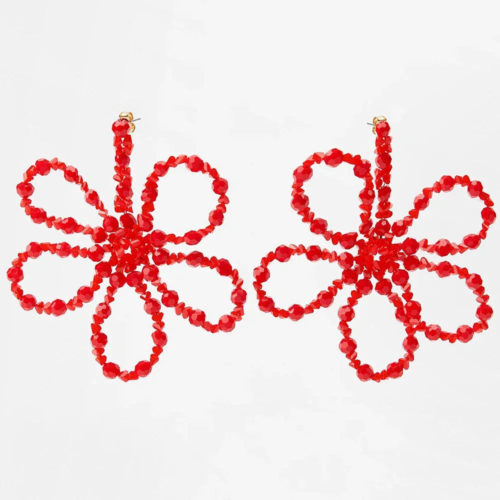 Boho Crystal Blossom Earrings