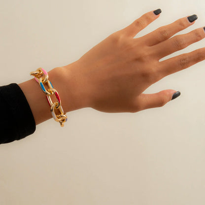 Punk Vibes Colorful Chain Bracelet