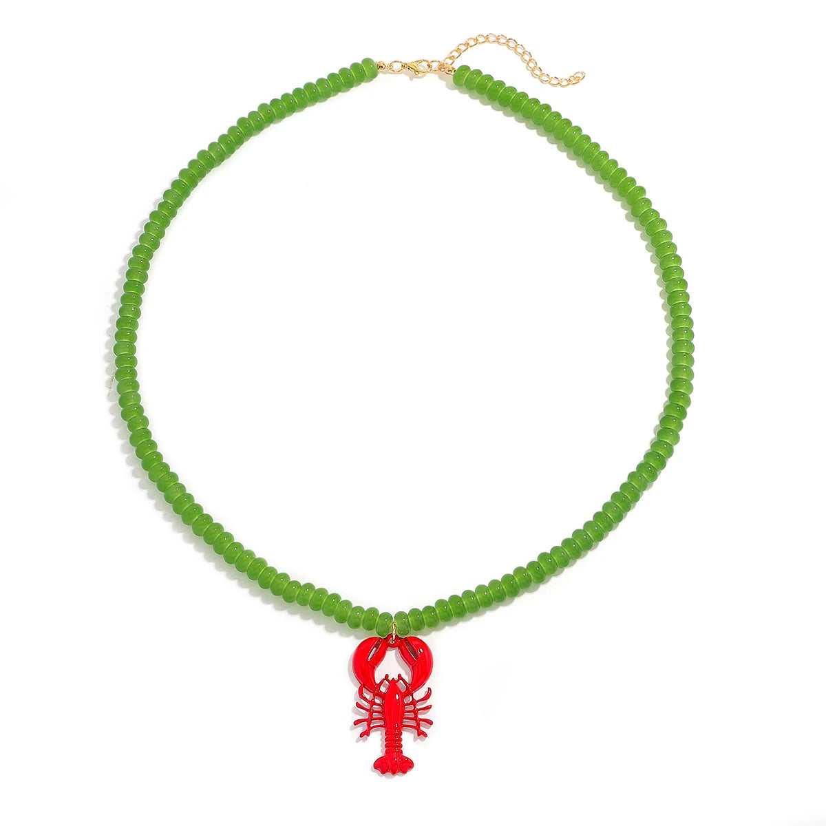 Boho Beaded Crab Necklace