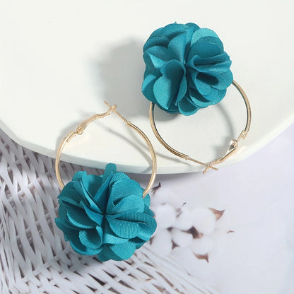 Summer Petal Hoop Earrings