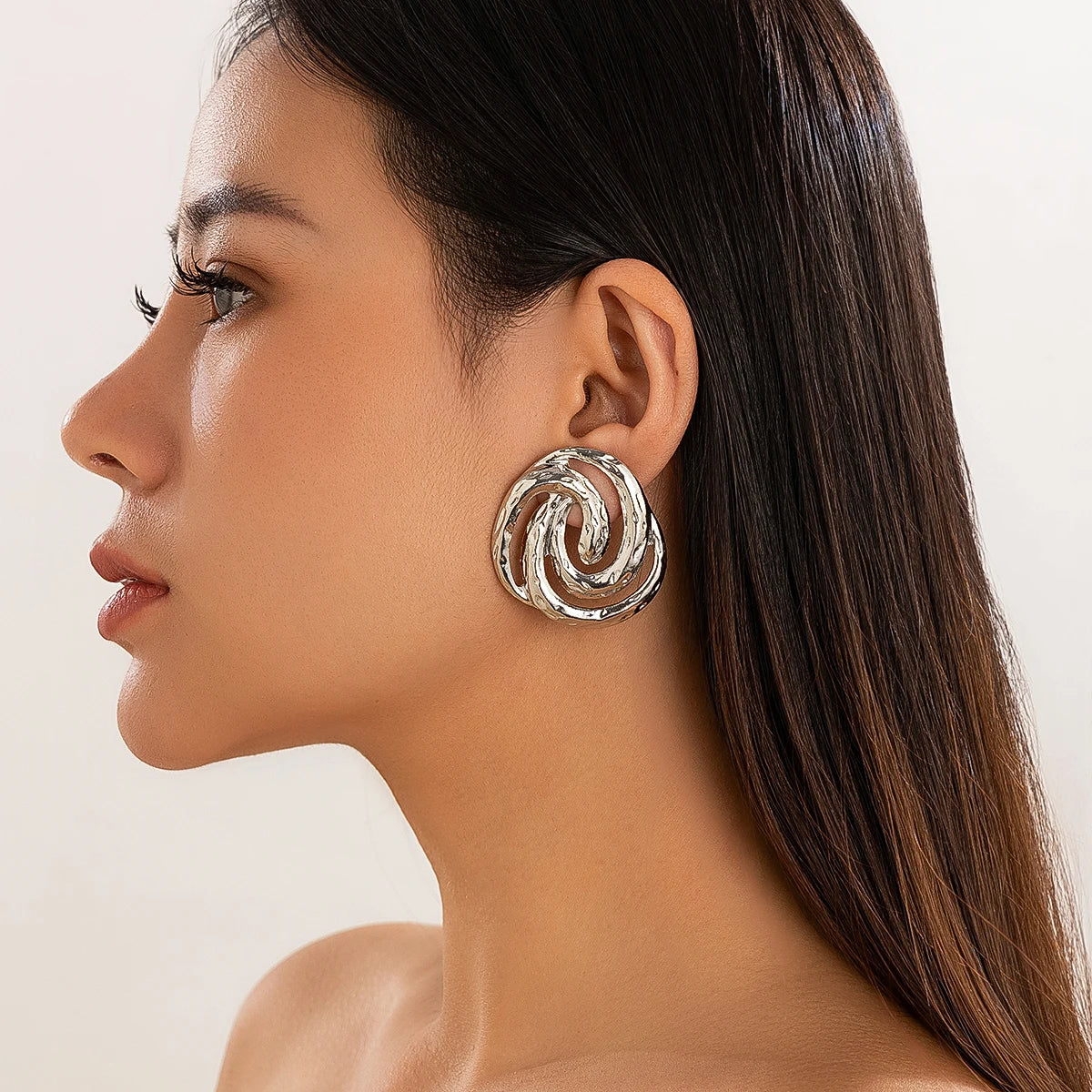 Snake Shaped Spiral Stud Earrings