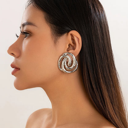 Snake Shaped Spiral Stud Earrings