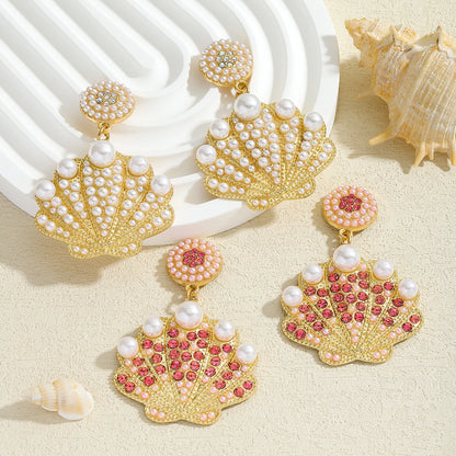 Ocean Sparkle Pearl Earrings