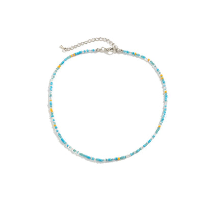Bohemian Mixed Color Seed Bead Necklace