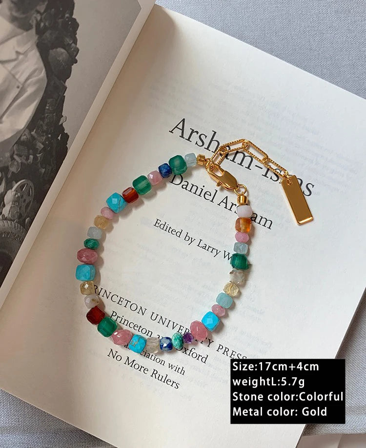 Colorful Natural Stone Beaded Necklace