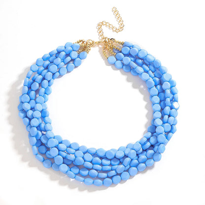 Blue Boho Layers Necklace