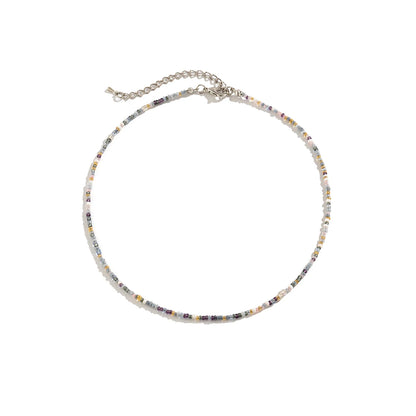 Bohemian Mixed Color Seed Bead Necklace