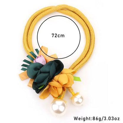 Pearls & Flower Necklace for Women – Boho Wedding & Party Jewelry