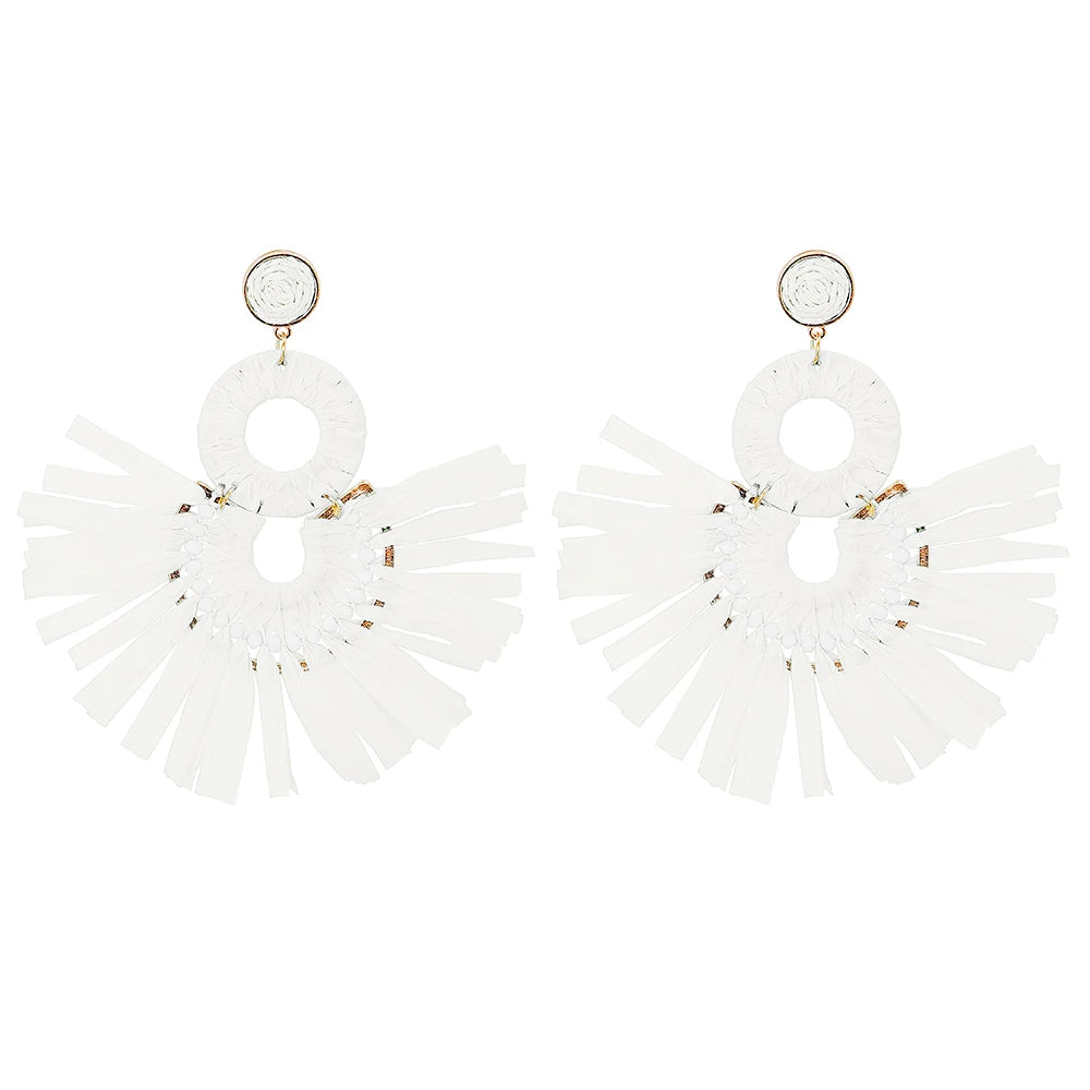 Statement Boho: Exaggerated Tassel Earrings