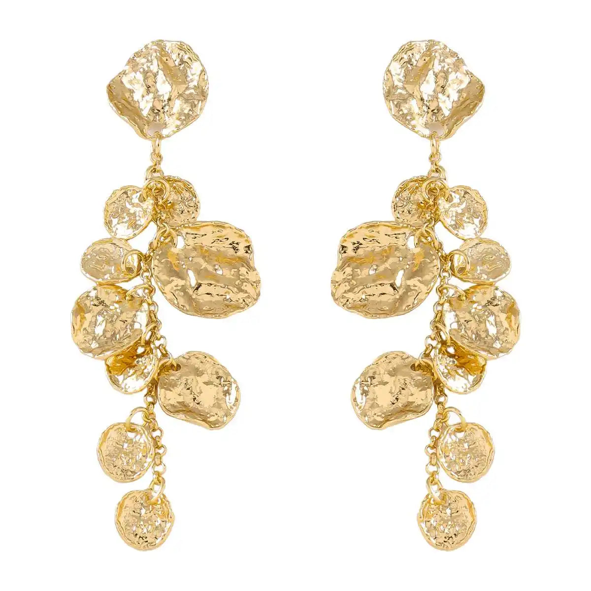 Retro Oval Texture Earrings