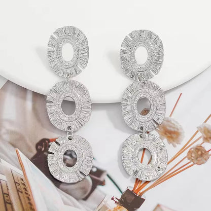 Golden Hollow Flower Earrings