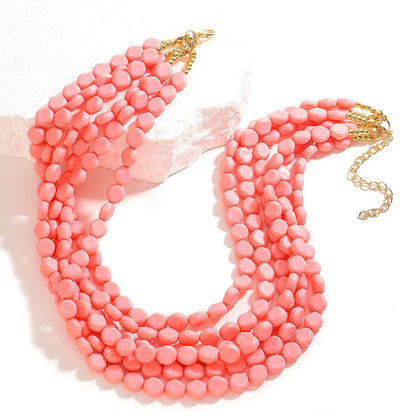 Vintage Beaded Party Necklace