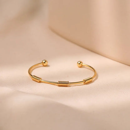 Smooth Wire Geometric Bangle